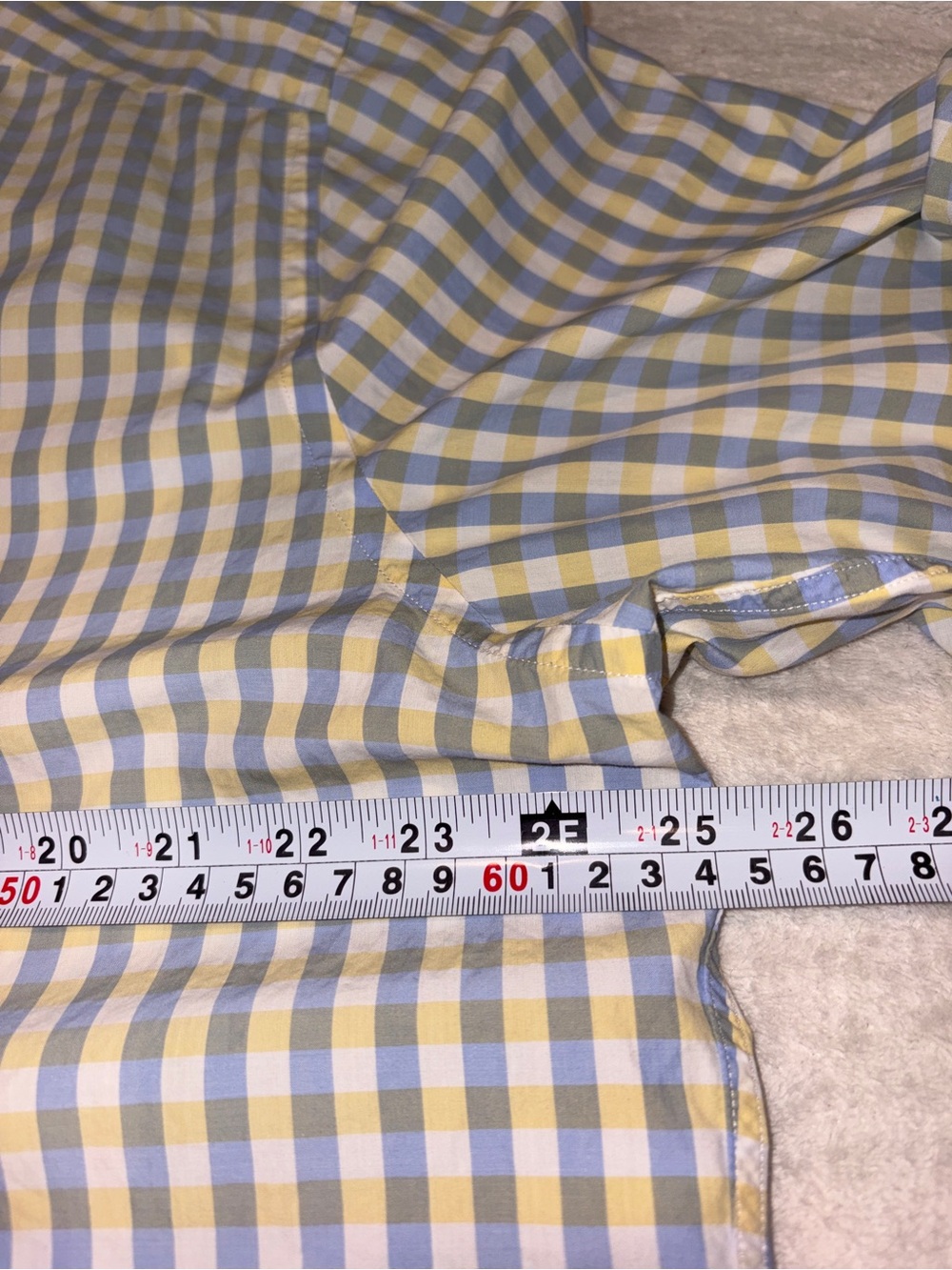 Lacoste Mens Button-Down Gingham Shirt in White and Light Green - Picture 5 of 7